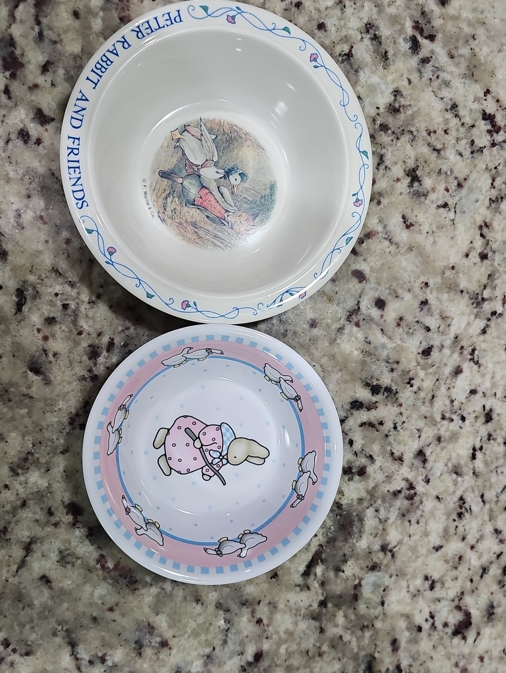 Kid Melamine Bowls - Peter Rabbit & Bunny With Ducks